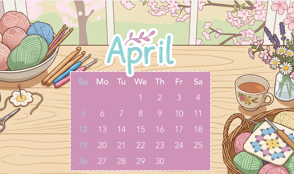 Free April 2026 Calendar Wallpaper for Desktop & Phone