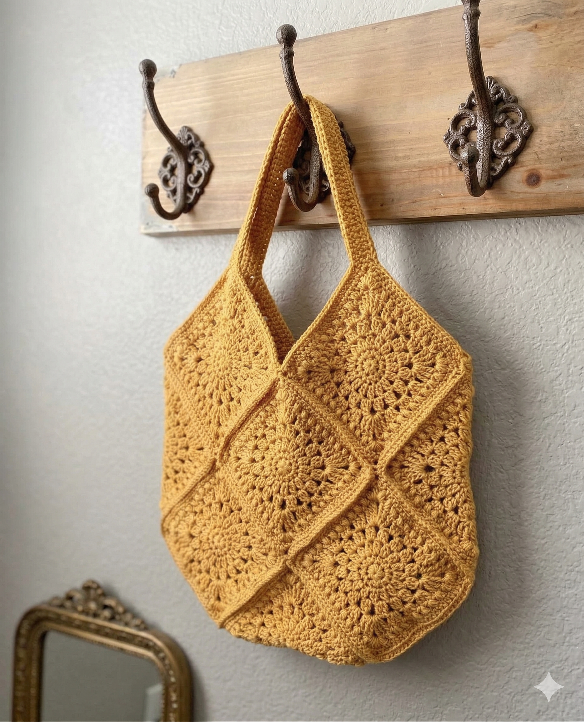 How to Crochet Sunburst Granny Square Bag